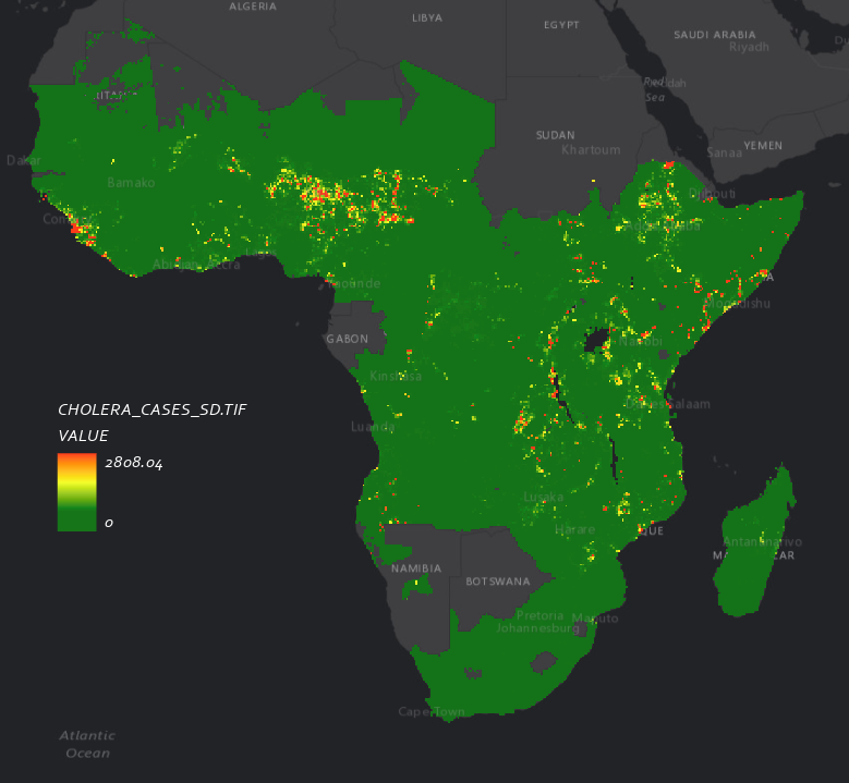 Emergency Response Mapping Cholera Hot Spots in Africa